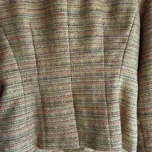 Anne Klein Tweed Blazer Jacket Size 8 Brown Multicolor Fall Workwear Office - Picture 9 of 14